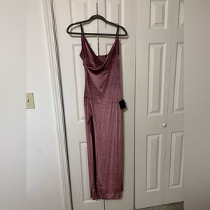 Lulus Debut Diva Mauve Velvet Maxi Dress